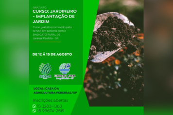 Curso de Jardineiro: Implantação de Jardim