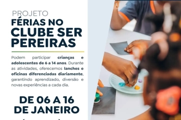 Projeto Férias no Clube Serpereiras!