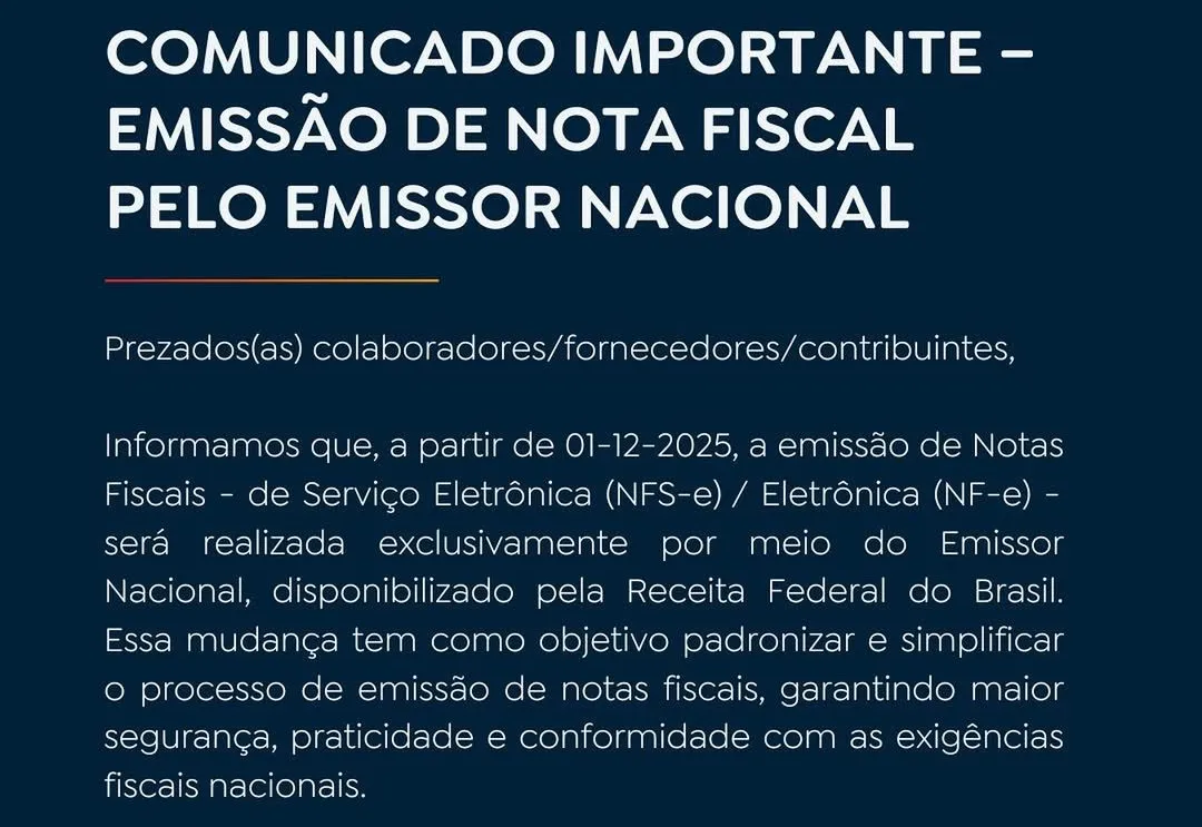 Atenção as mudanças na Emissão de Notas Fiscais!