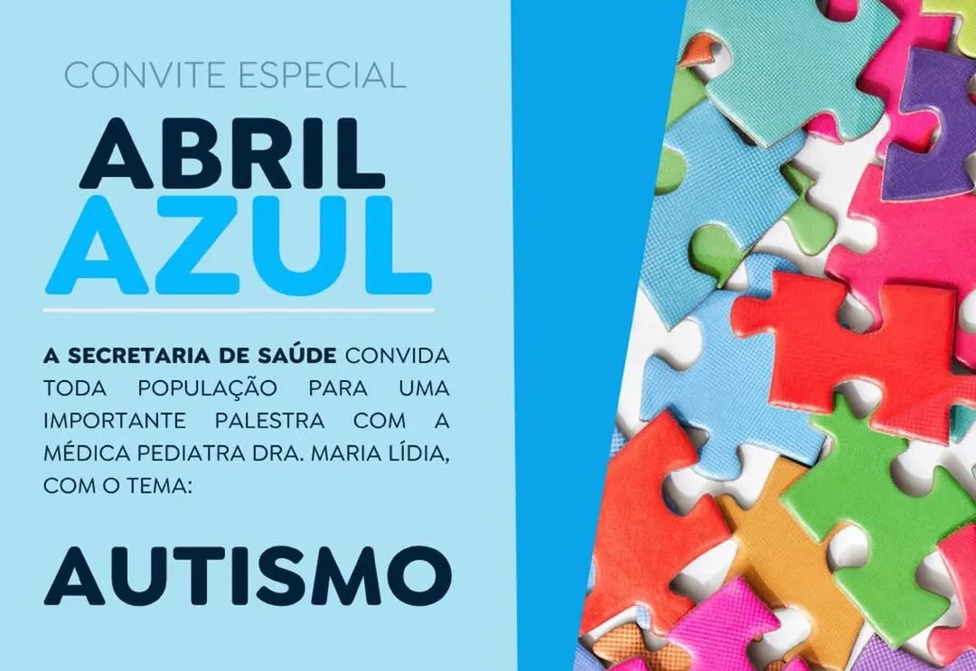 Palestra sobre autismo será realizada em Pereiras durante a campanha Abril Azul
