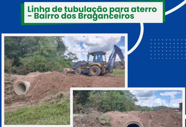 Tubulação e aterro sendo realizada em nossa zona Rural!