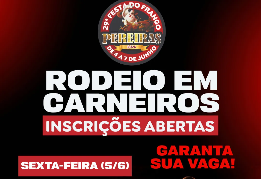 Inscrições abertas para o tradicional Rodeio em Carneiros da Festa do Frango